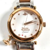VIVIENNE WESTWOOD DIAMOND BI-COLOUR STAINLESS STEEL WRISTWATCH