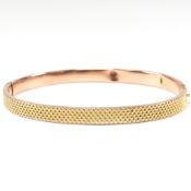 HALLMARKED 9CT GOLD VINTAGE HINGED BANGLE