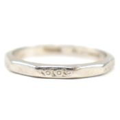 PLATINUM FACETED BAND RING