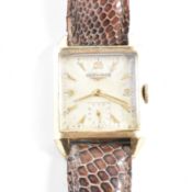 LONGINES 10CT GOLD FILLED WRISTWATCH ON LEATHER STRAP