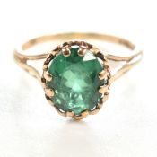 HALLMARKED 9CT GOLD & SYNTHETIC SPINEL RING