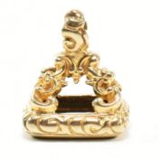 9CT GOLD & BLOODSTONE SEAL FOB