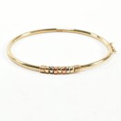 HALLMARKED 9CT GOLD HINGED BANGLE