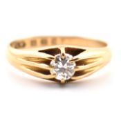 HALLMARKED 18CT GOLD & DIAMOND RING