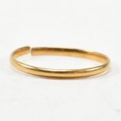 VICTORIAN HALLMARKED 22CT GOLD BAND RING