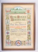 LONG SERVICE CERTIFICATE - IMPERIAL TOBACCO COMPANY