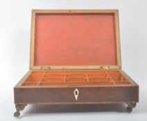 GEORGIAN INLAID VENEER JEWELLERY BOX