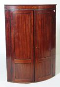 GEORGE III MAHOGANY CORNER CABINET