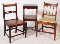 19TH CENTURY NORTH COUNTRY OAK CHAIR & ANOTHER