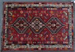 VINTAGE 20TH CENTURY SOUTH WEST PERSIAN QASHQAI FLOOR RUG