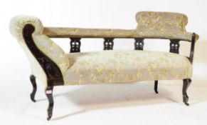 EDWARDIAN MAHOGANY DOUBLE END CHAISE LONGUE