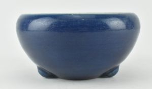 QING DYNASTY BLUE GLAZED MONOCHROME CENSER 清 霁蓝釉香炉笔洗