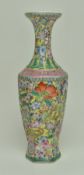 REPUBLIC FAMILLE ROSE EGGSHELL MILLEFLEUR VASE 民国百花瓶