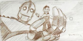 THE IRON GIANT - ORIGINAL DRAWING BY RICHARD BAZLEY