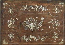 19TH CENTURY CHINESE MOTHER OF PEARL INLAID PANEL TABLETOP