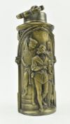 GERMAN BRASSED BRONZE SPIRIT FLASK BY JURGEN D. BROCKMANN