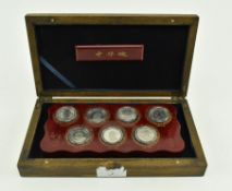 BOX OF SIX CHINESE GREAT LEADERS COMMEMORATIVE COINS 1993