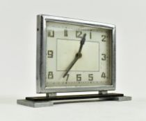 1920S ART DECO CHROME CASED DESK CLOCK