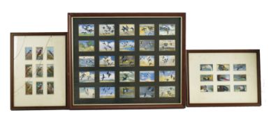 COLLECTION OF 43 CIGARETTE CARDS, FRAMED & GLAZED
