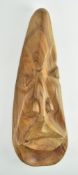 LARGE AFRICAN HAND CARVED WOODEN TRIBAL MAN WALL PLAQUE