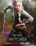 FREYA ALLAN - THE WITCHER - SIGNED 8X10