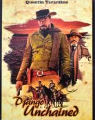 QUENTIN TARANTINO - DJANO UNCHAINED - SIGNED POSTER - ACOA