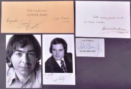 COMPOSERS - AUTOGRAPHS - COLLECTION OF SIGNATURES