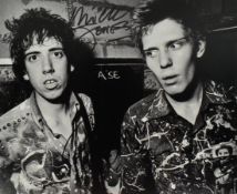 THE CLASH - MICK JONES & PAUL SIMONON - SIGNED 8X10