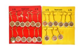 VINTAGE 'SOUVENIR' COUNTER TOP SHOP DISPLAY JERSEY PENNY CARDS