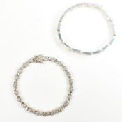 TWO SILVER BRACELETS