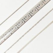 THREE SILVER CHAIN NECKLACES