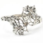 SILVER ART NOUVEAU STYLE DRAGONFLY CUFF BANGLE