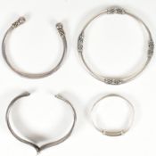 COLLECTION OF SILVER BANGLES