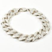 ITALIAN HALLMARKED SILVER CURB LINK CHAIN BRACELET