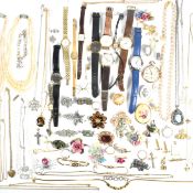 LARGE COLLECTION COSTUME JEWELLERY & WATCHES