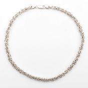 HALLMARKED 925 SILVER BYZANTINE CHAIN NECKLACE