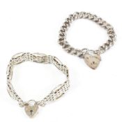 TWO VINTAGE 925 SILVER BRACELETS
