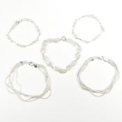 COLLECTION OF SILVER BRACELETS
