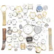 COLLECTION OF WATCH FRAGMENTS & FOB WATCHES