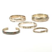 COLLECTION OF SILVER BANGLES