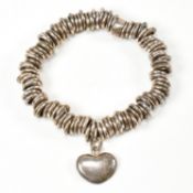LINKS OF LONDON SILVER BRACELET WITH HEART CHARM