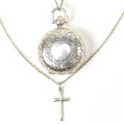 EDWARDIAN HALLMARKED SILVER SOVEREIGN HOLDER & NECKLACE