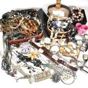 LARGE COLLECTION OF COSTUME JEWELLERY & WATCHES