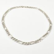 ITALIAN SILVER FIGARO CHAIN NECKLACE
