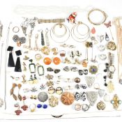 COLLECTION OF COSTUME & SILVER JEWELLERY