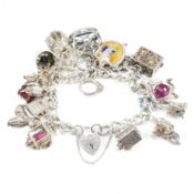 A hallmarked vintage charm bracelet.