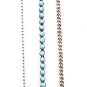 COLLECTION OF SILVER CHAIN NECKLACES
