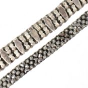 SILVER FANCY LINK BRACELET & NECKLACE