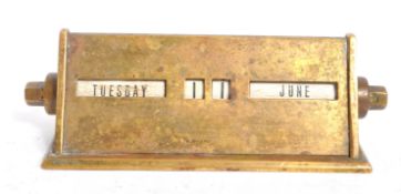 MID CENTURY BRASS PERPETUAL CALENDAR