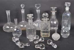 COLLECTION 19TH CENTURY CUT GLASS DECANTERS